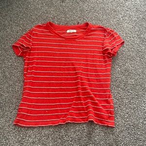 Red and white striped tee from target